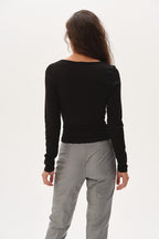 The Baby Rib Criss Cross Long Sleeve