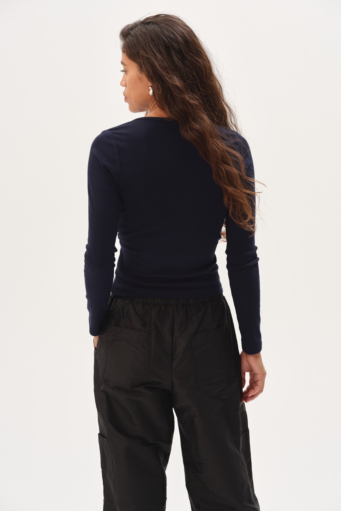 The Baby Rib Criss Cross Long Sleeve