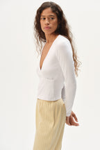 The Baby Rib Criss Cross Long Sleeve