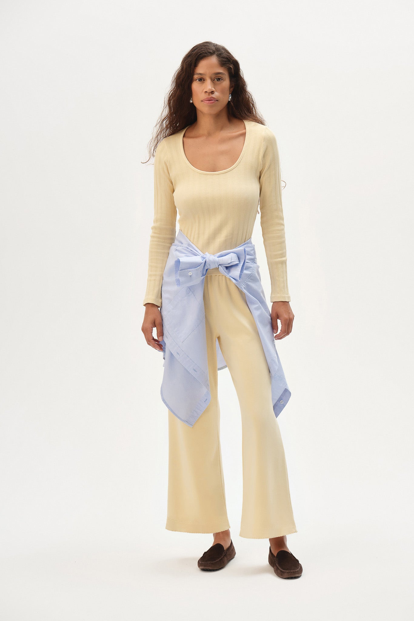 The Baby Rib Scallop Pant