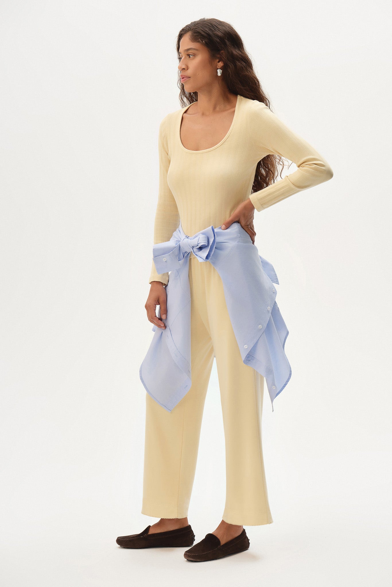 The Baby Rib Scallop Pant