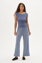 The Baby Rib Scallop Pant