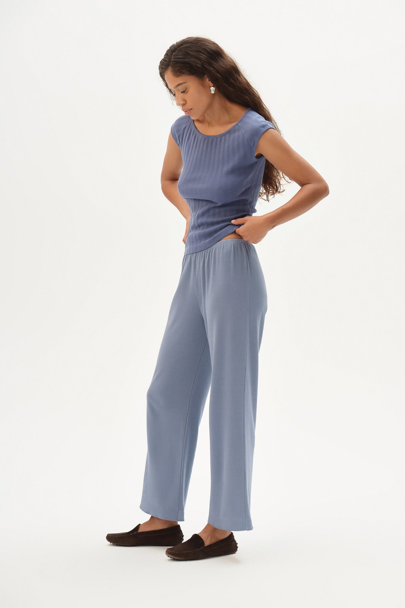 The Baby Rib Scallop Pant