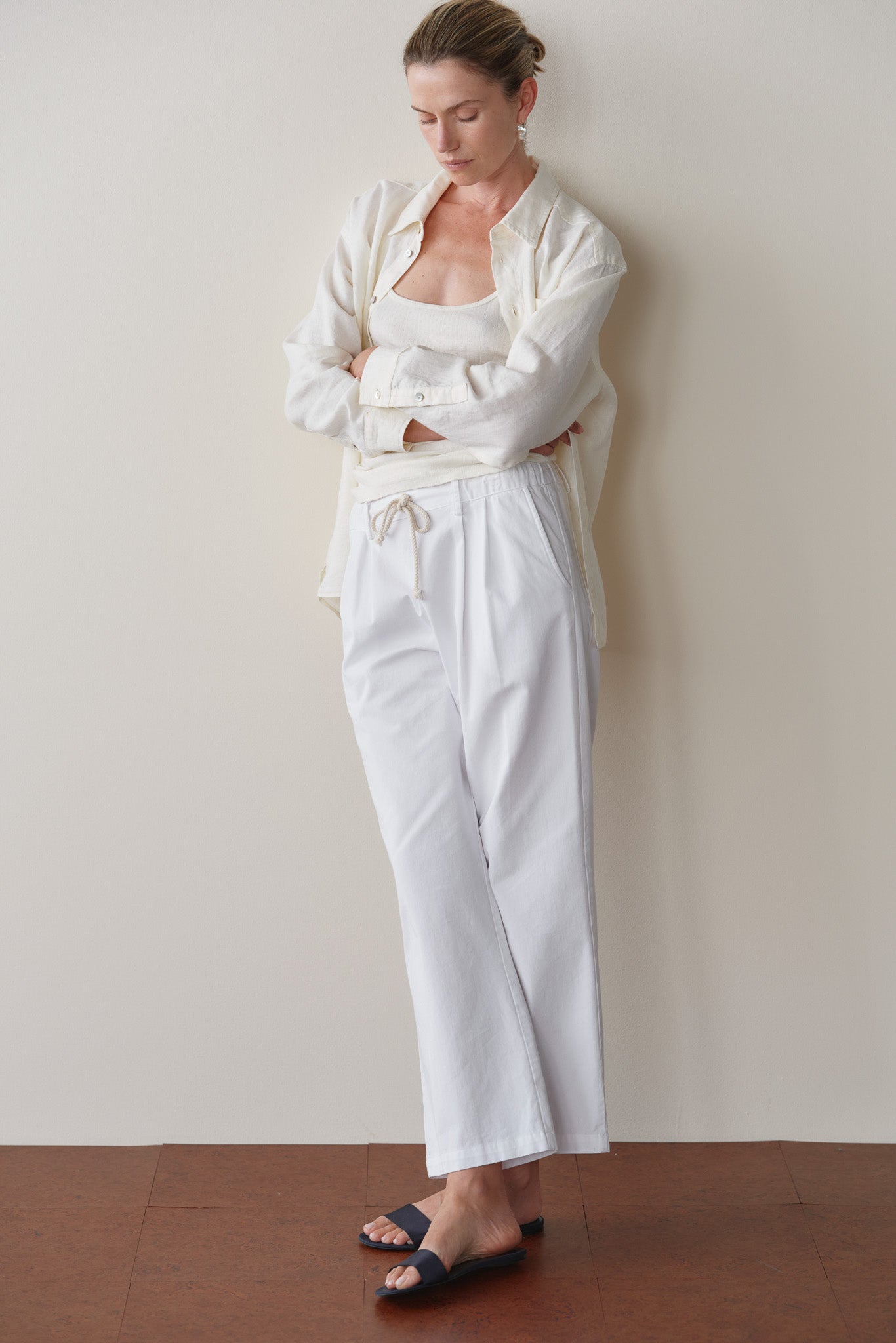 The Chino Drawstring Crop Pant