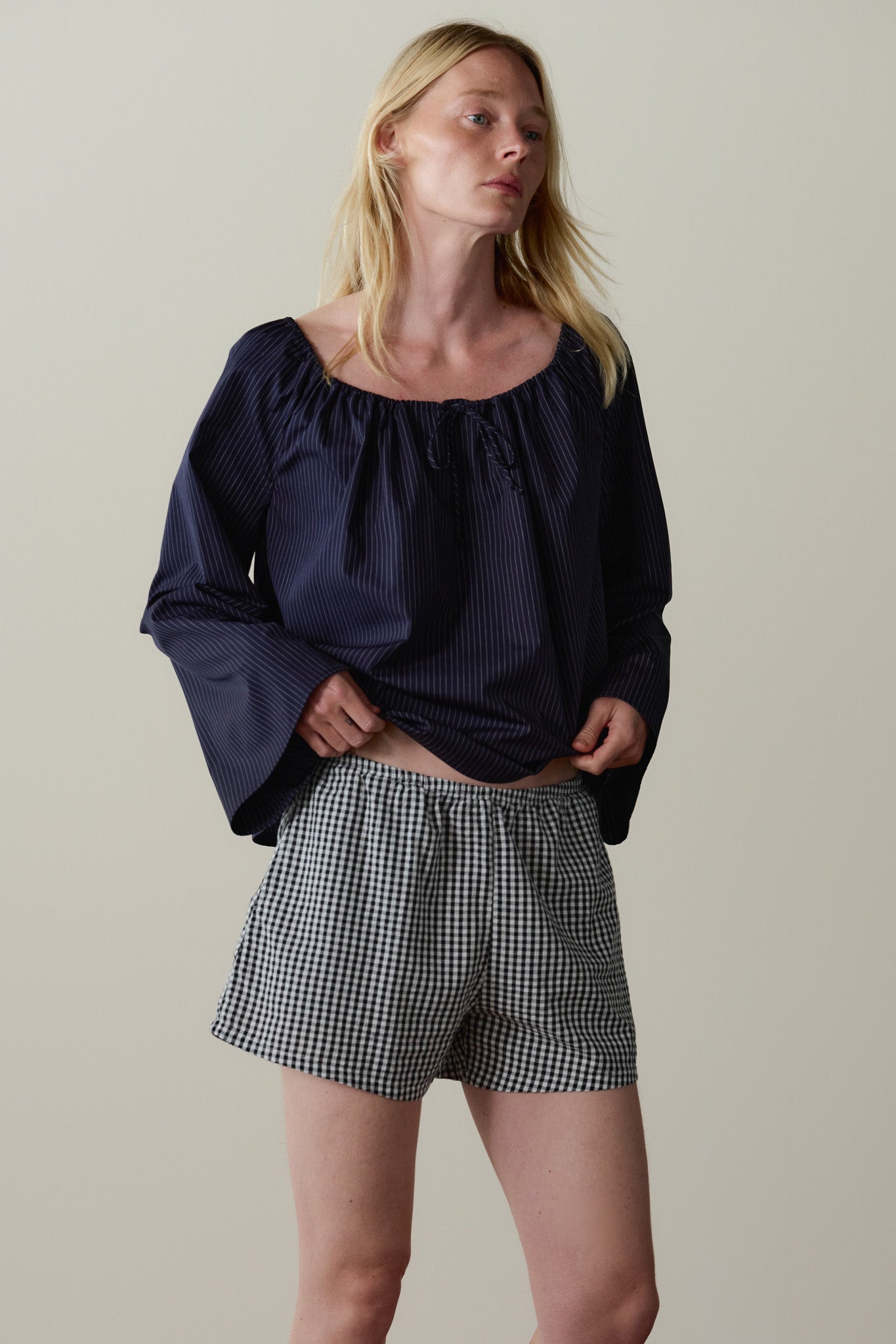 The Cotton Gingham Tap Short
