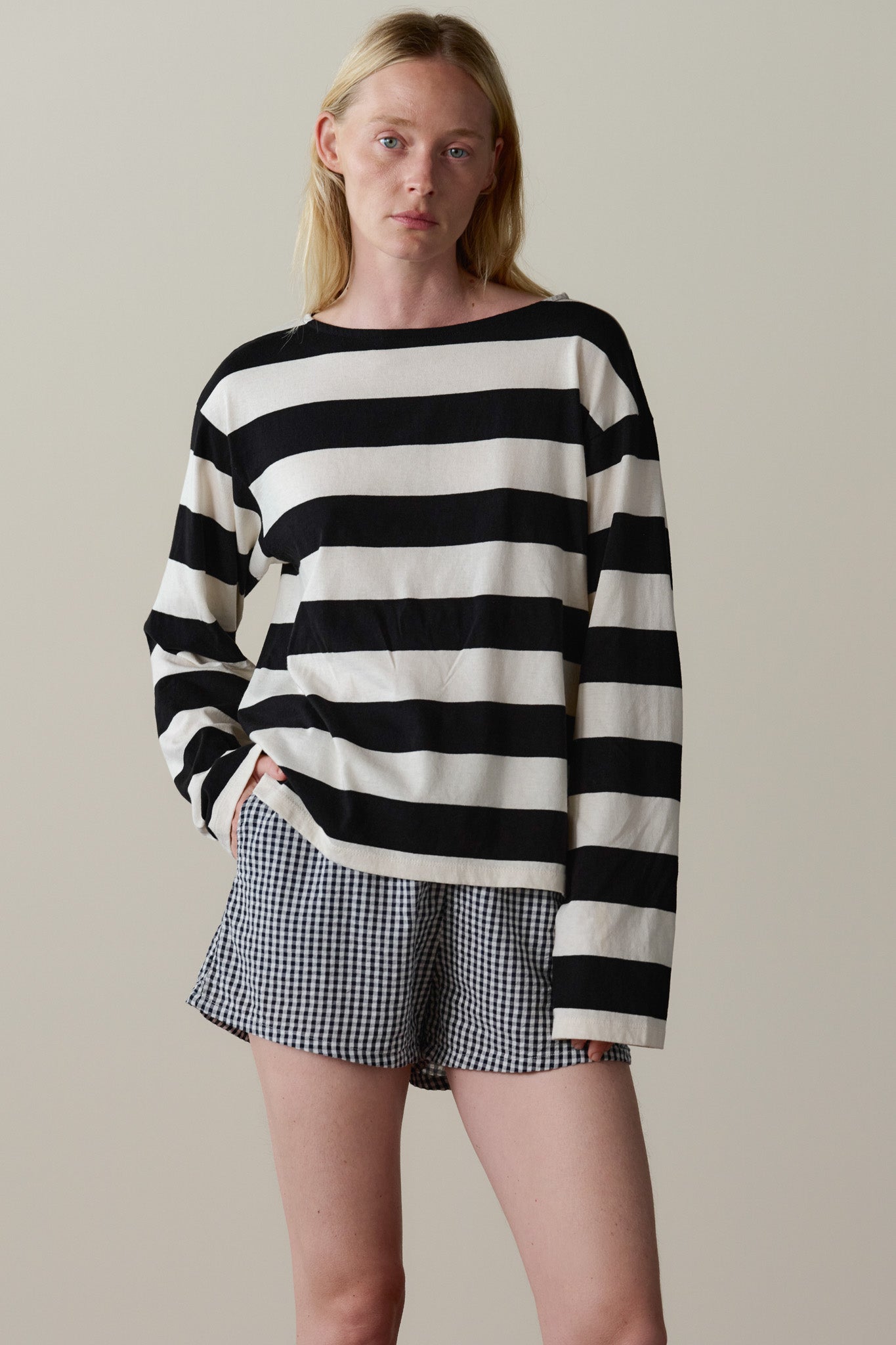 The Cotton Gingham Tap Short