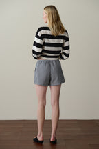 The Cotton Gingham Tap Short