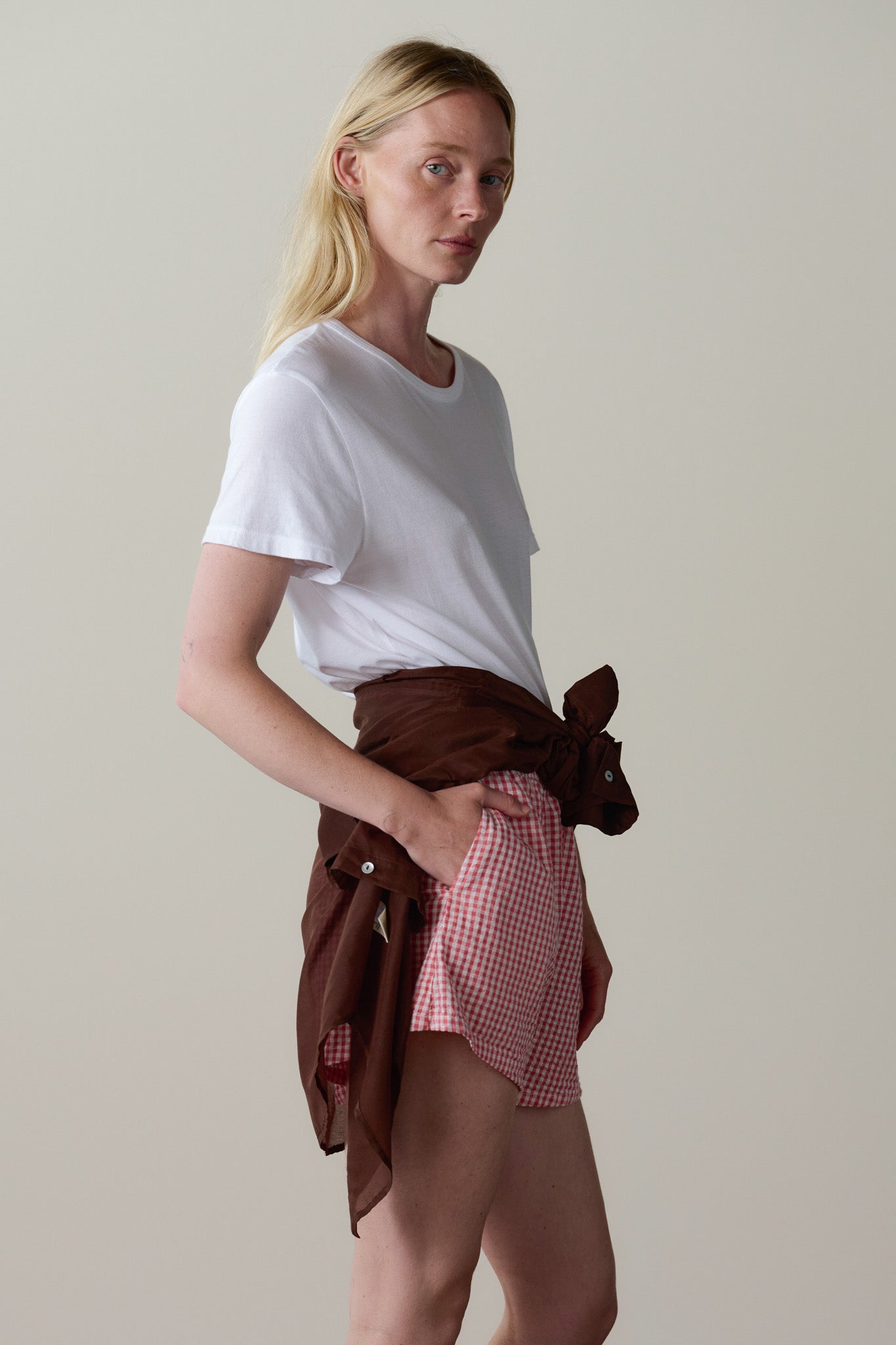 The Cotton Gingham Tap Short