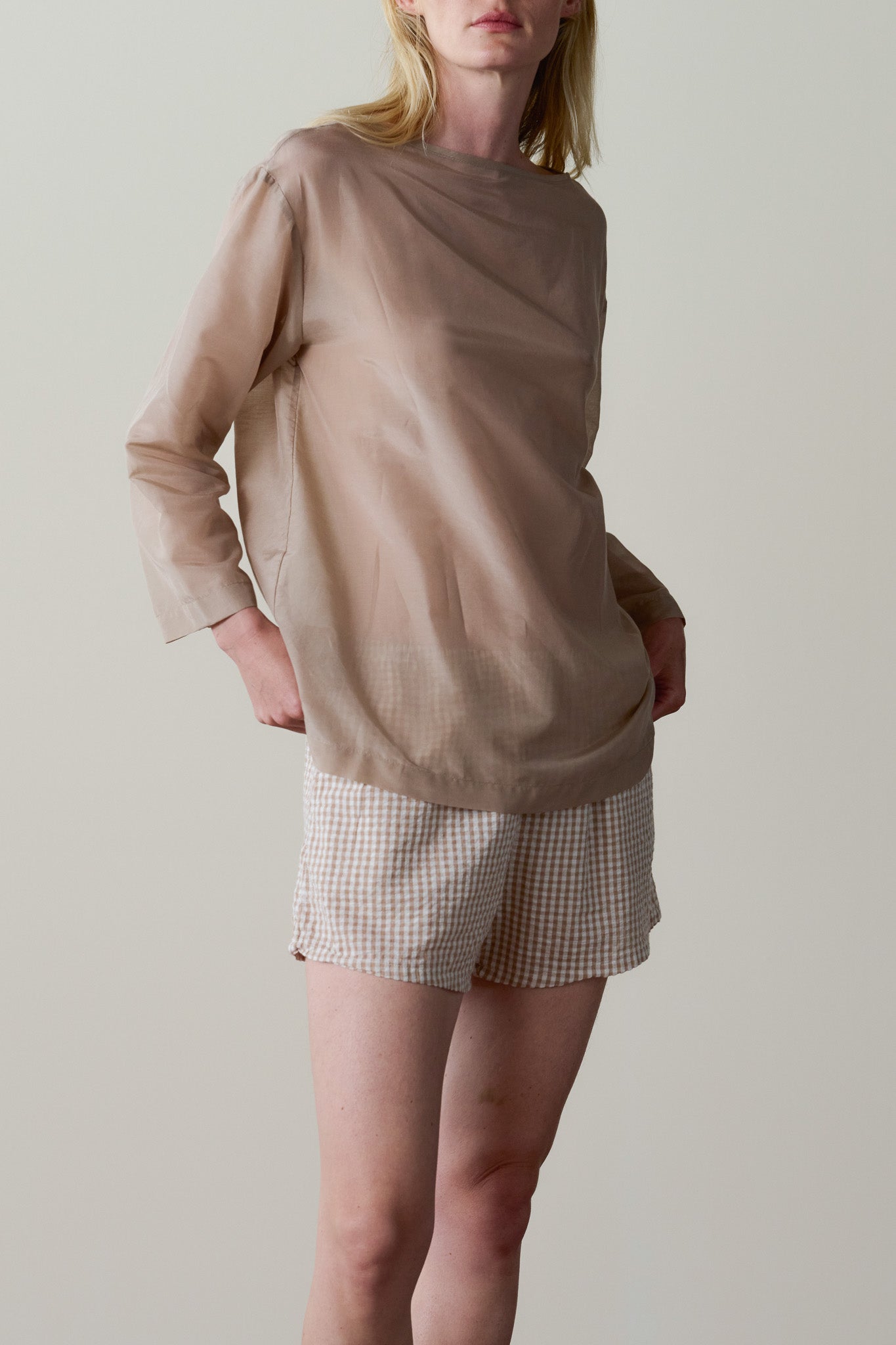 The Cotton Gingham Tap Short