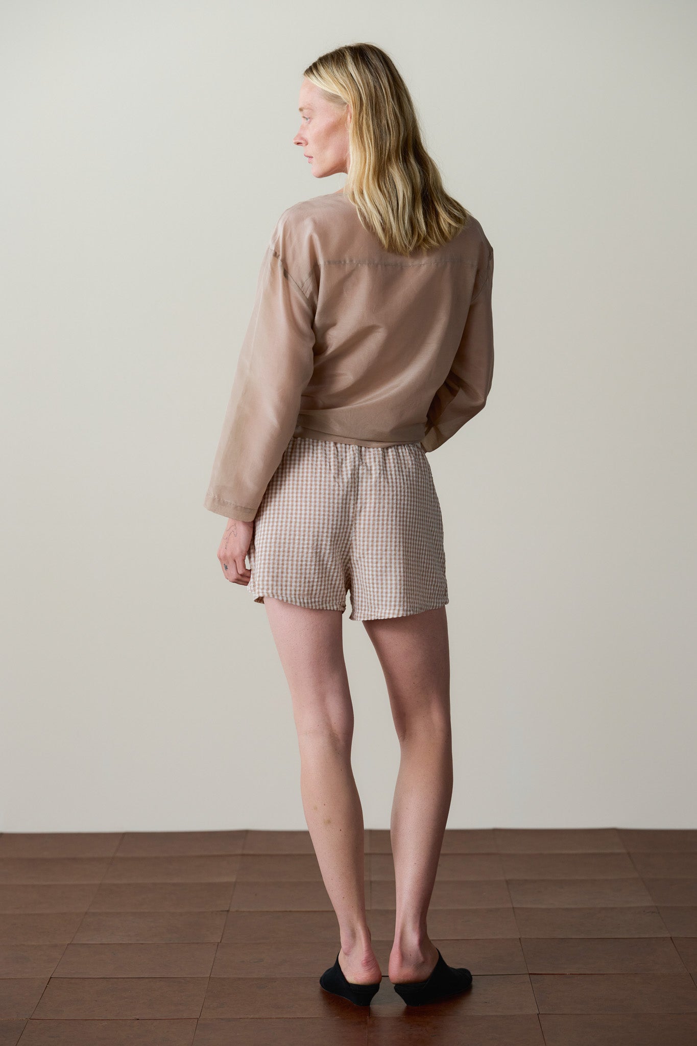 The Cotton Gingham Tap Short