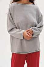 The Cotton Knit Boat Neck Sweater