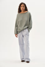The Cotton Knit Boat Neck Sweater