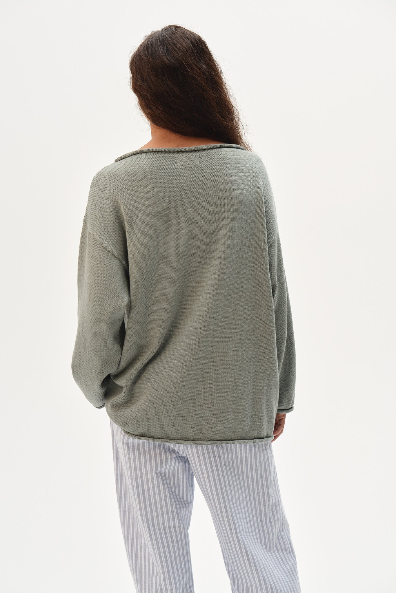 The Cotton Knit Boat Neck Sweater