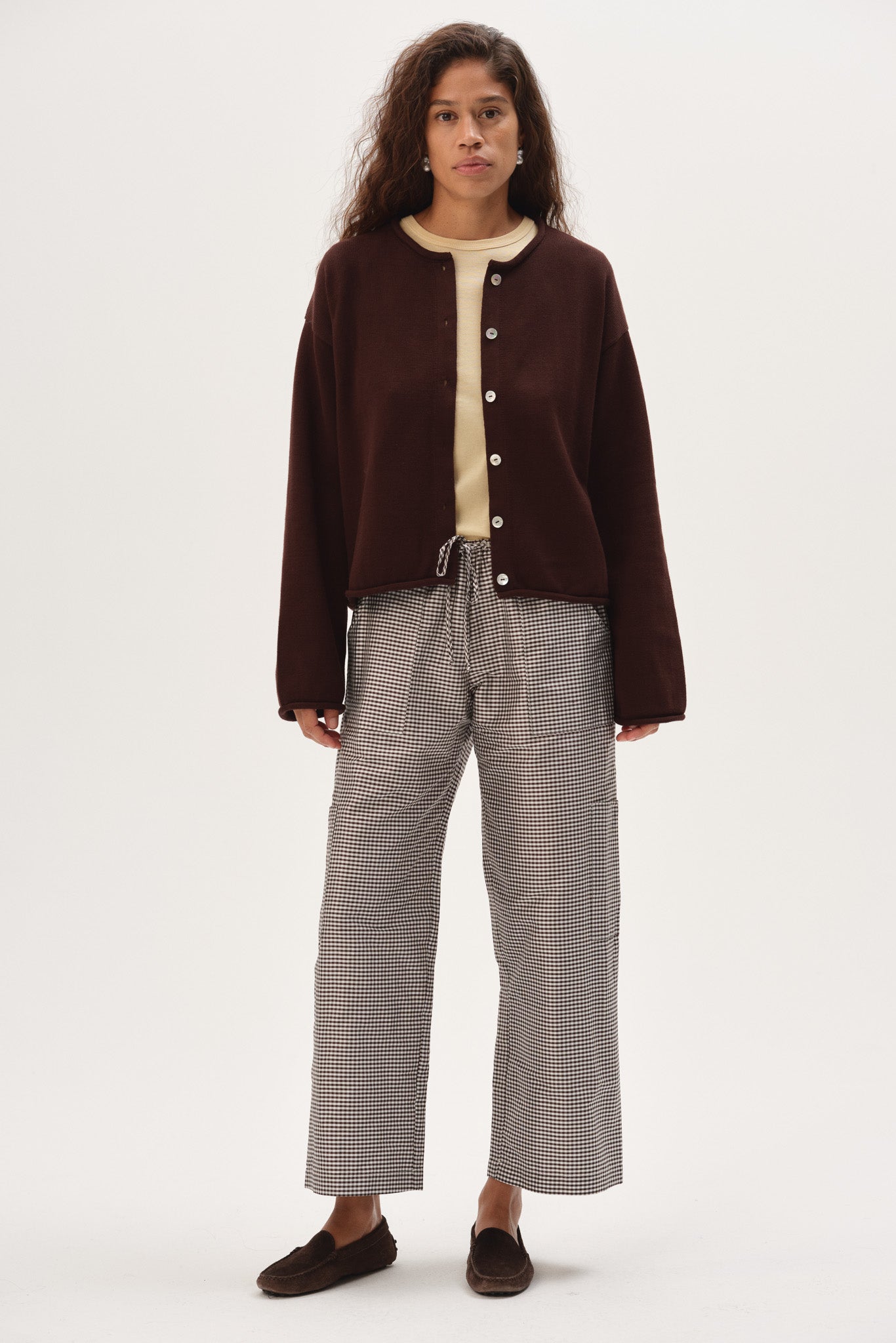 The Cotton Knit Roll Cardigan