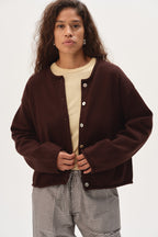 The Cotton Knit Roll Cardigan