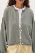 The Cotton Knit Roll Cardigan