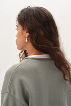 The Cotton Knit Roll Cardigan