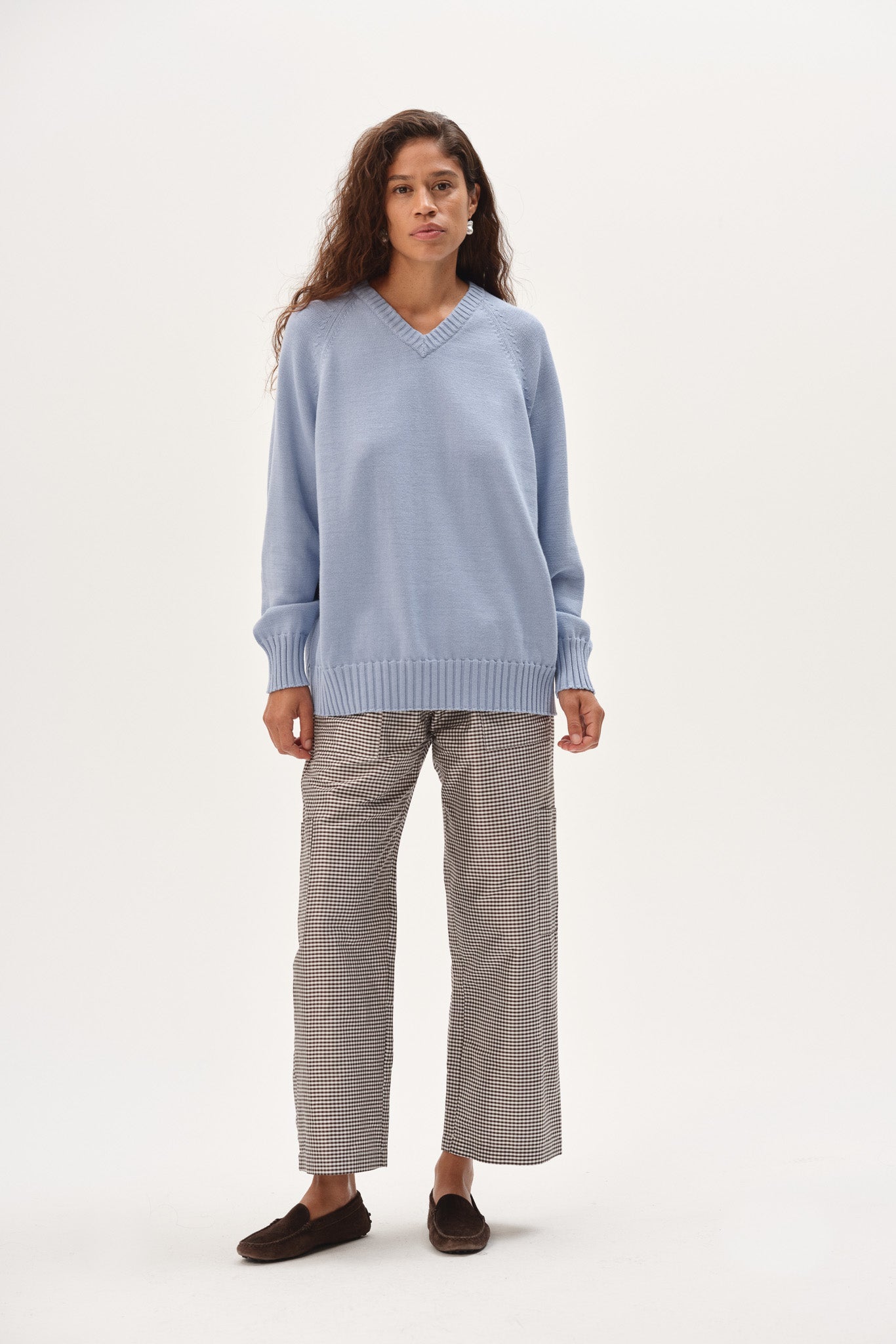 The Cotton Knit V-Neck Sweater