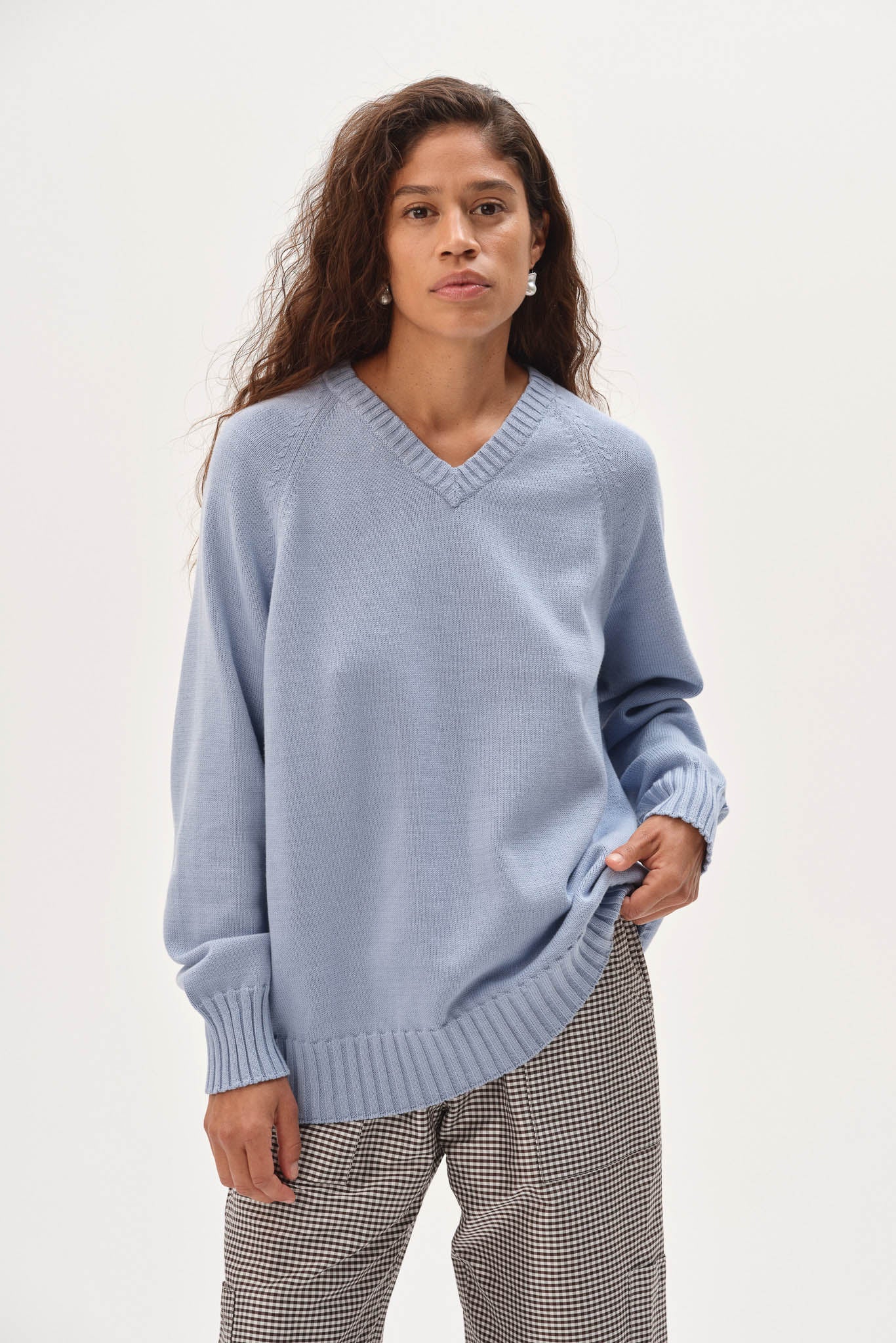 The Cotton Knit V-Neck Sweater