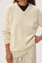 The Cotton Knit V-Neck Sweater