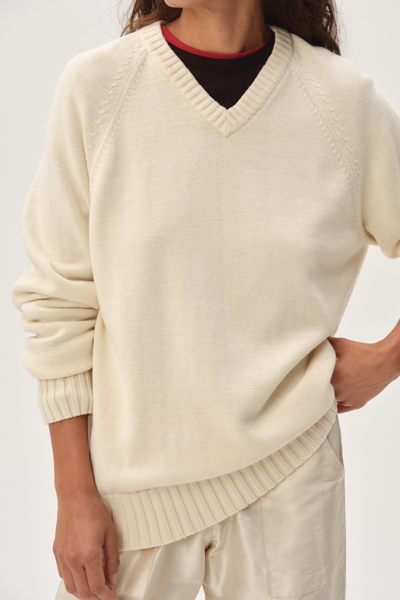 The Cotton Knit V-Neck Sweater