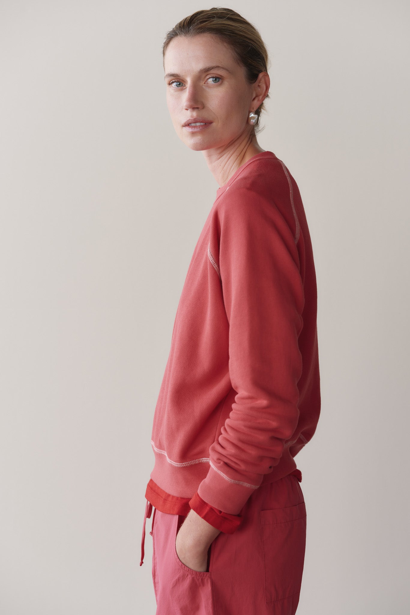 The Eco-Terry Contrast Stitch Sweatshirt