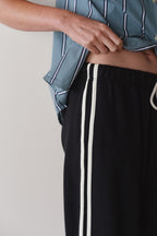 The Eco-Terry Stripe Crop Pant