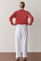 The Eco-Terry Stripe Crop Pant
