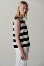 The Jersey Stripe Boatneck Tank