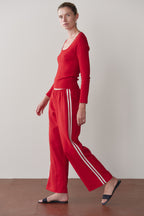 The Linen Crop Stripe Pant