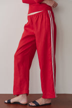 The Linen Crop Stripe Pant