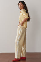 The Linen Crop Stripe Pant