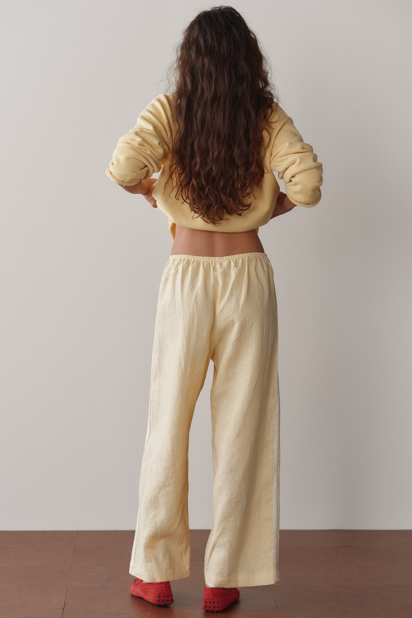 The Linen Crop Stripe Pant