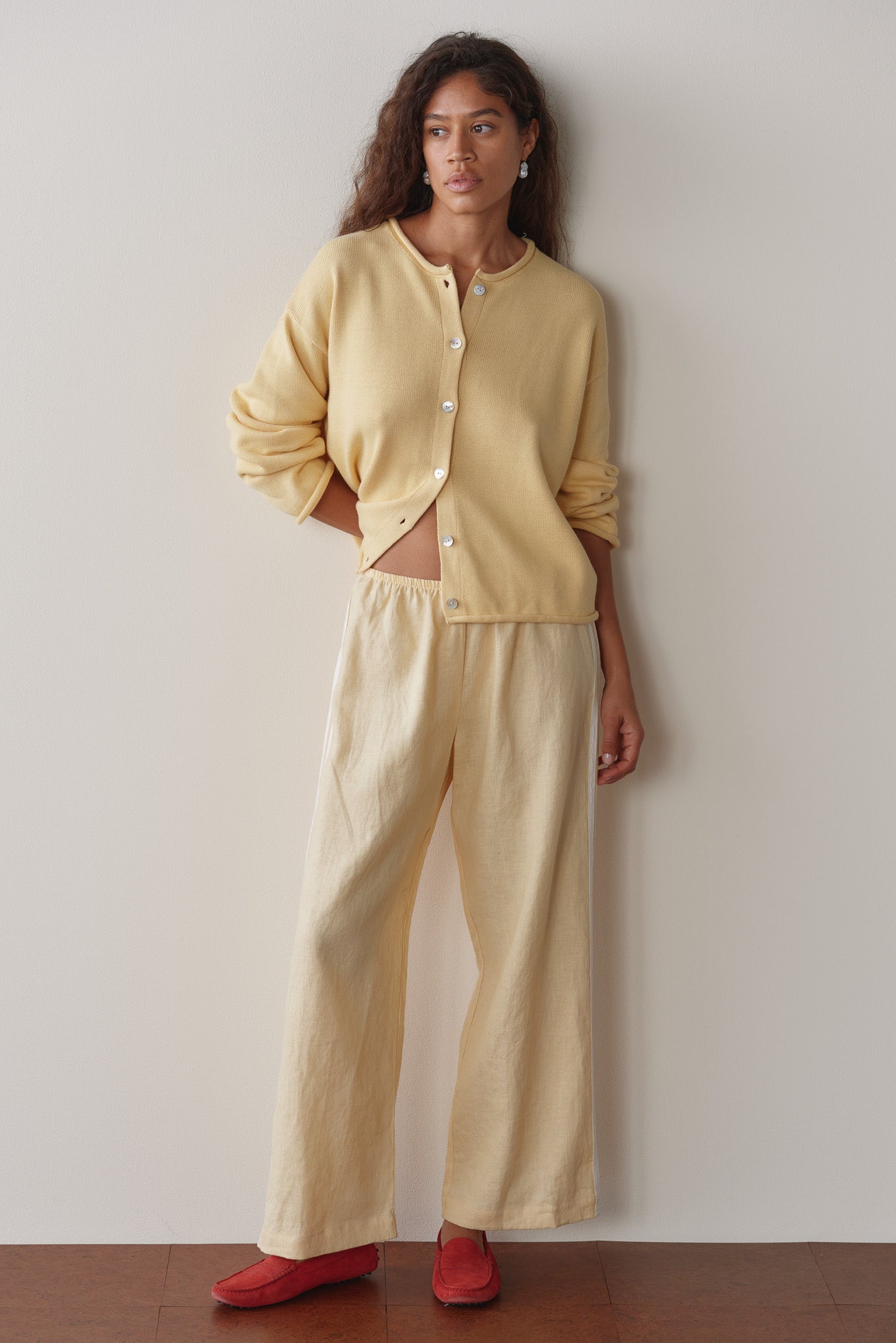 The Linen Crop Stripe Pant