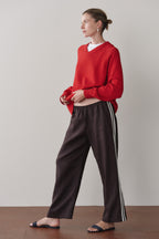 The Linen Crop Stripe Pant