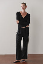 The Linen Crop Stripe Pant