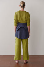 The Linen Crop Stripe Pant