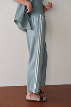 The Linen Crop Stripe Pant