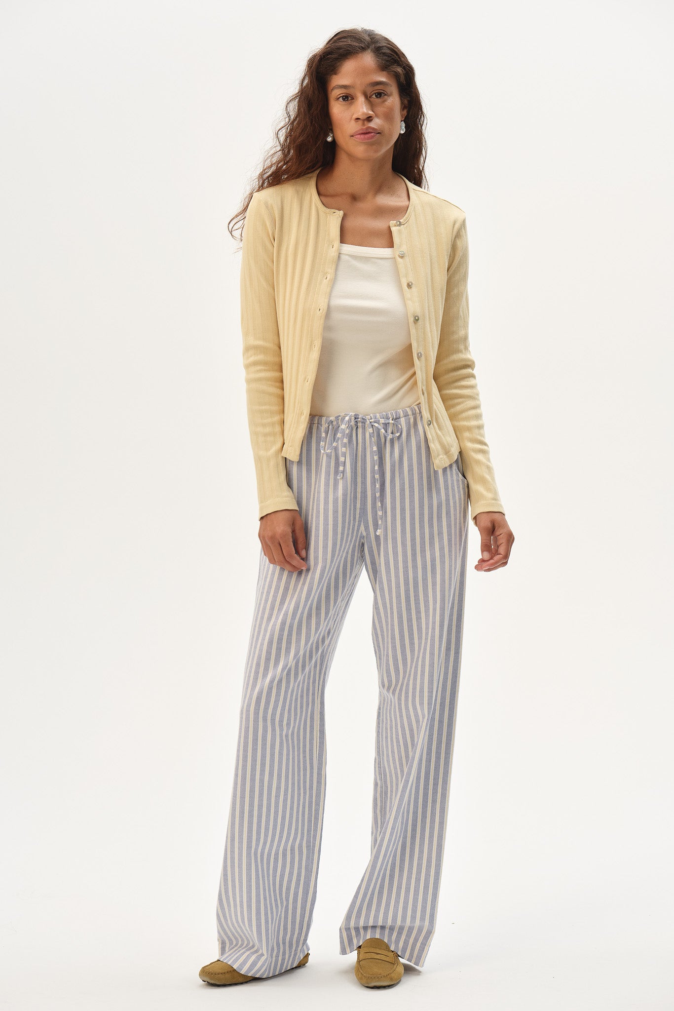 The Oxford Stripe Drawstring Pant