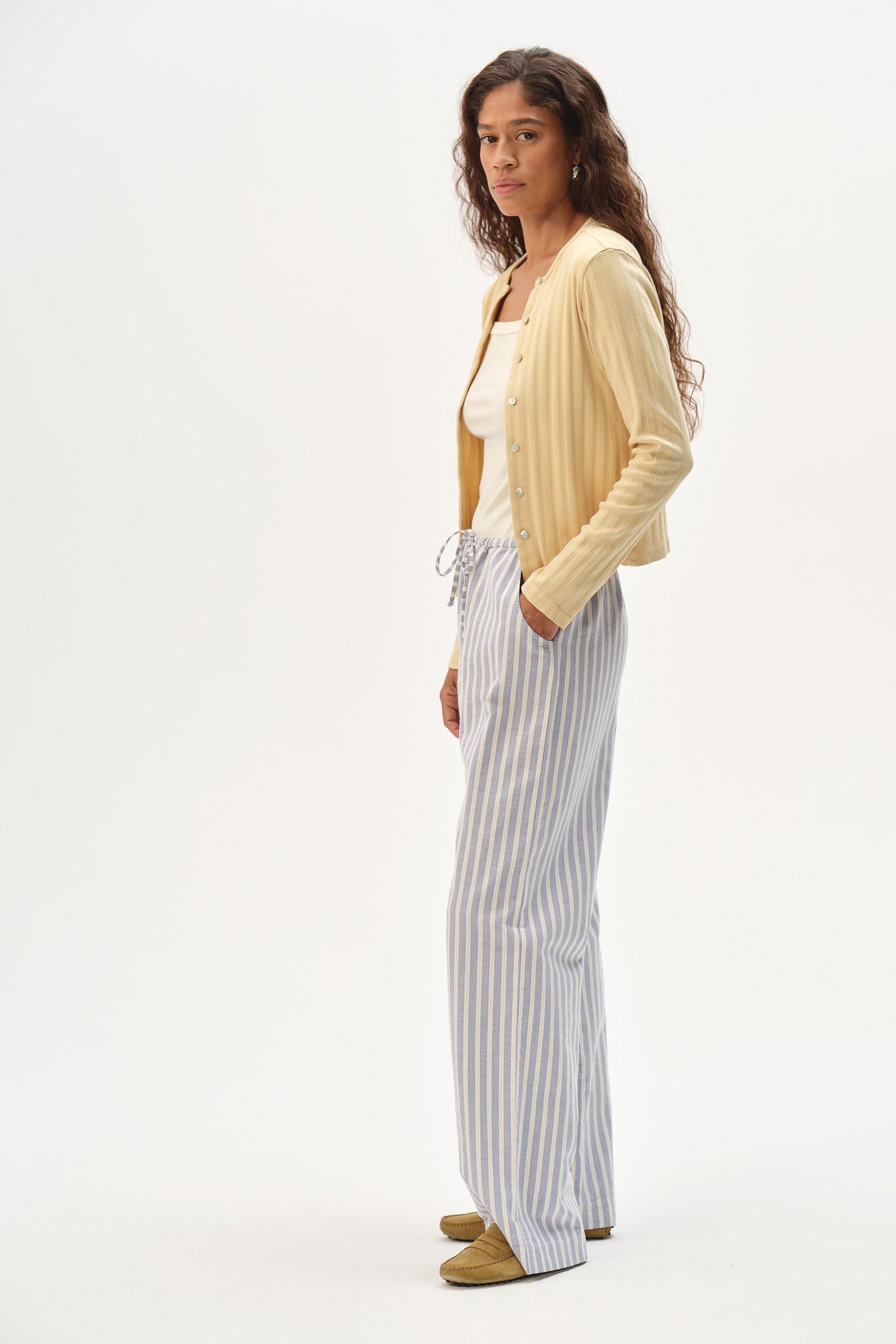 The Oxford Stripe Drawstring Pant