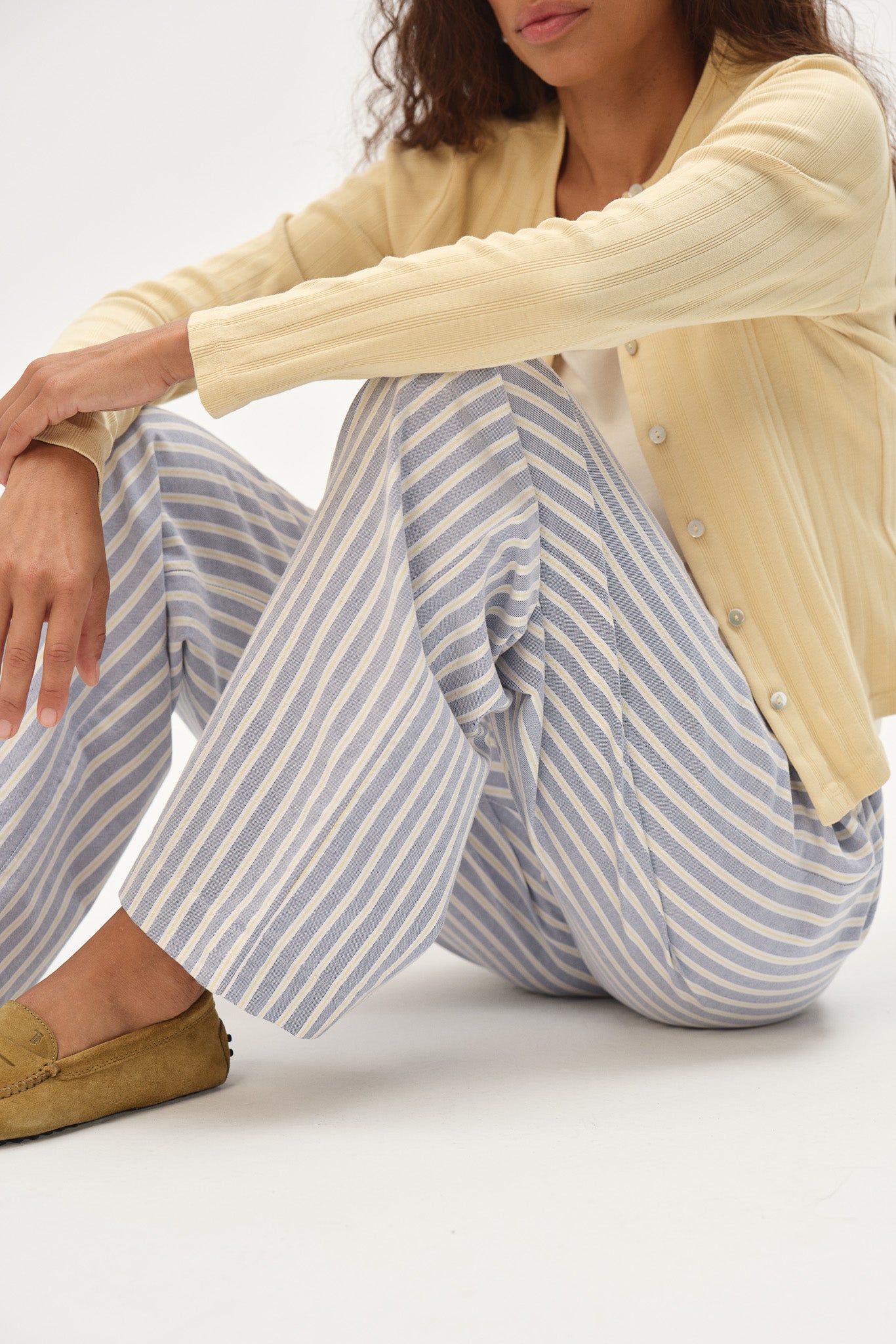 The Oxford Stripe Drawstring Pant