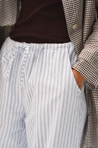 The Oxford Stripe Drawstring Pant