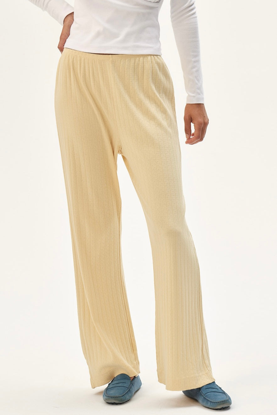 The Pointelle Simple Crop Pant