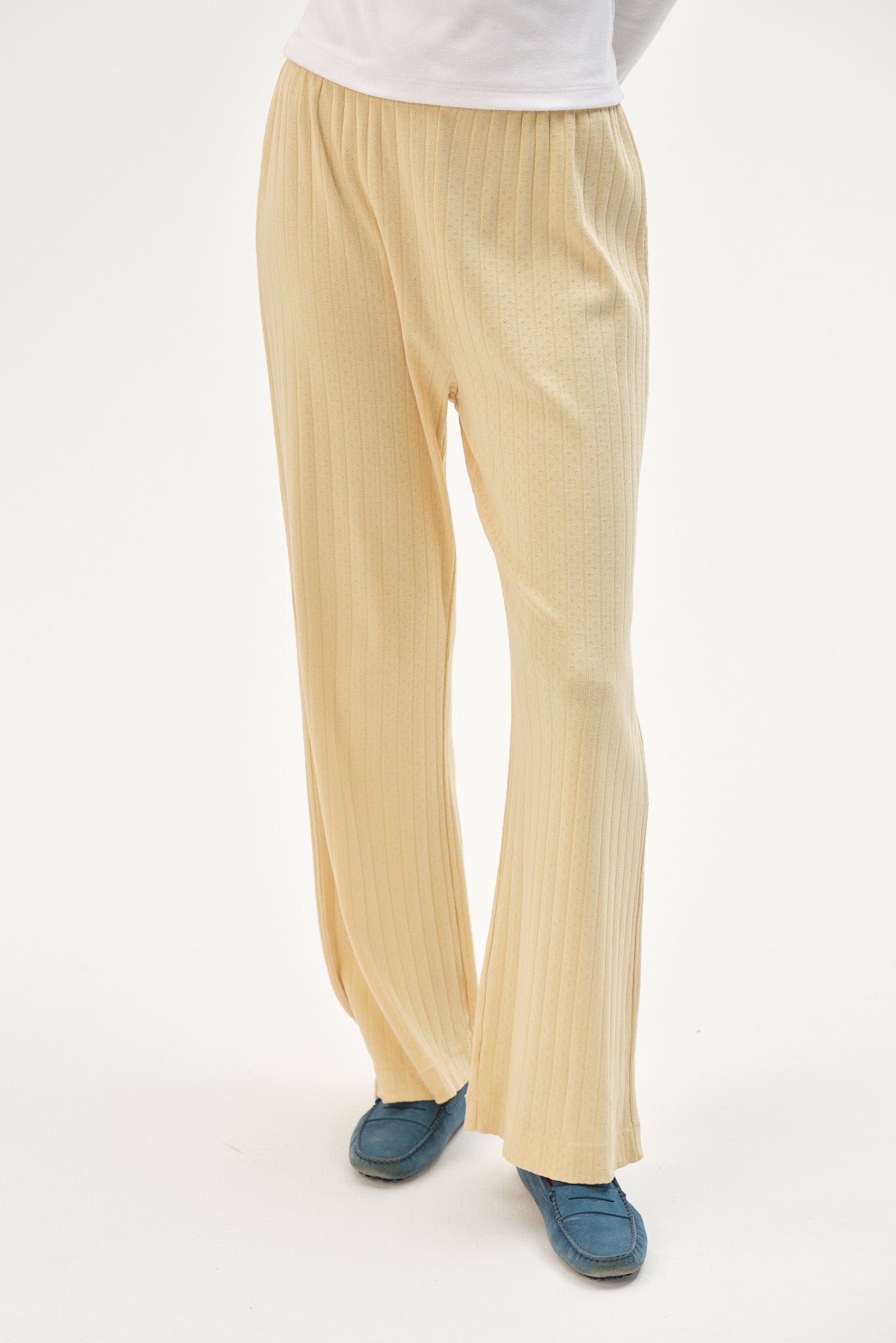 The Pointelle Simple Crop Pant