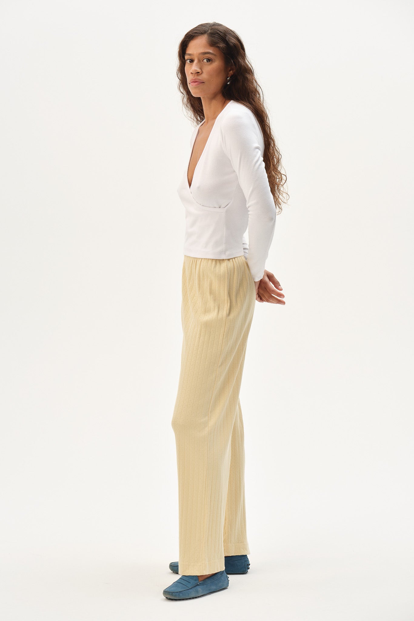 The Pointelle Simple Crop Pant