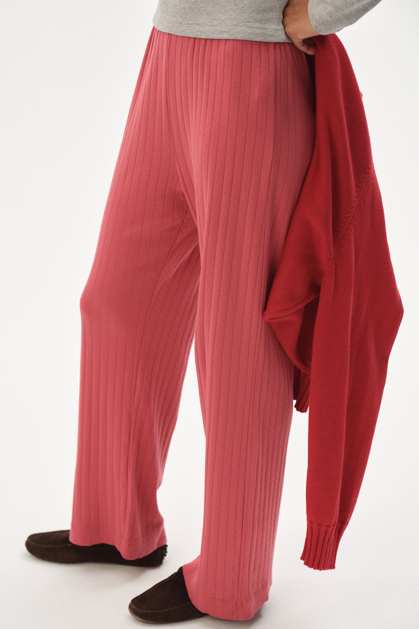 The Pointelle Simple Crop Pant