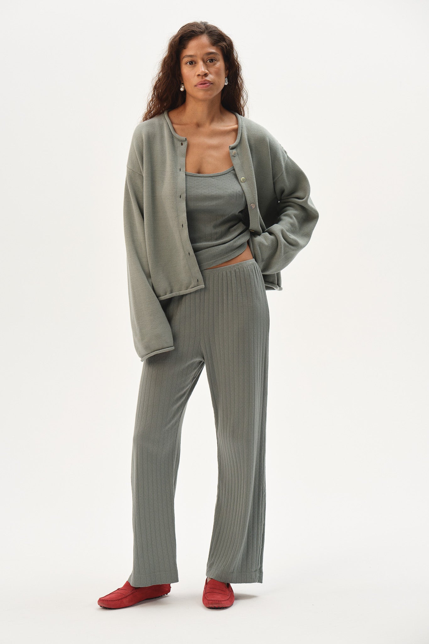 The Pointelle Simple Crop Pant