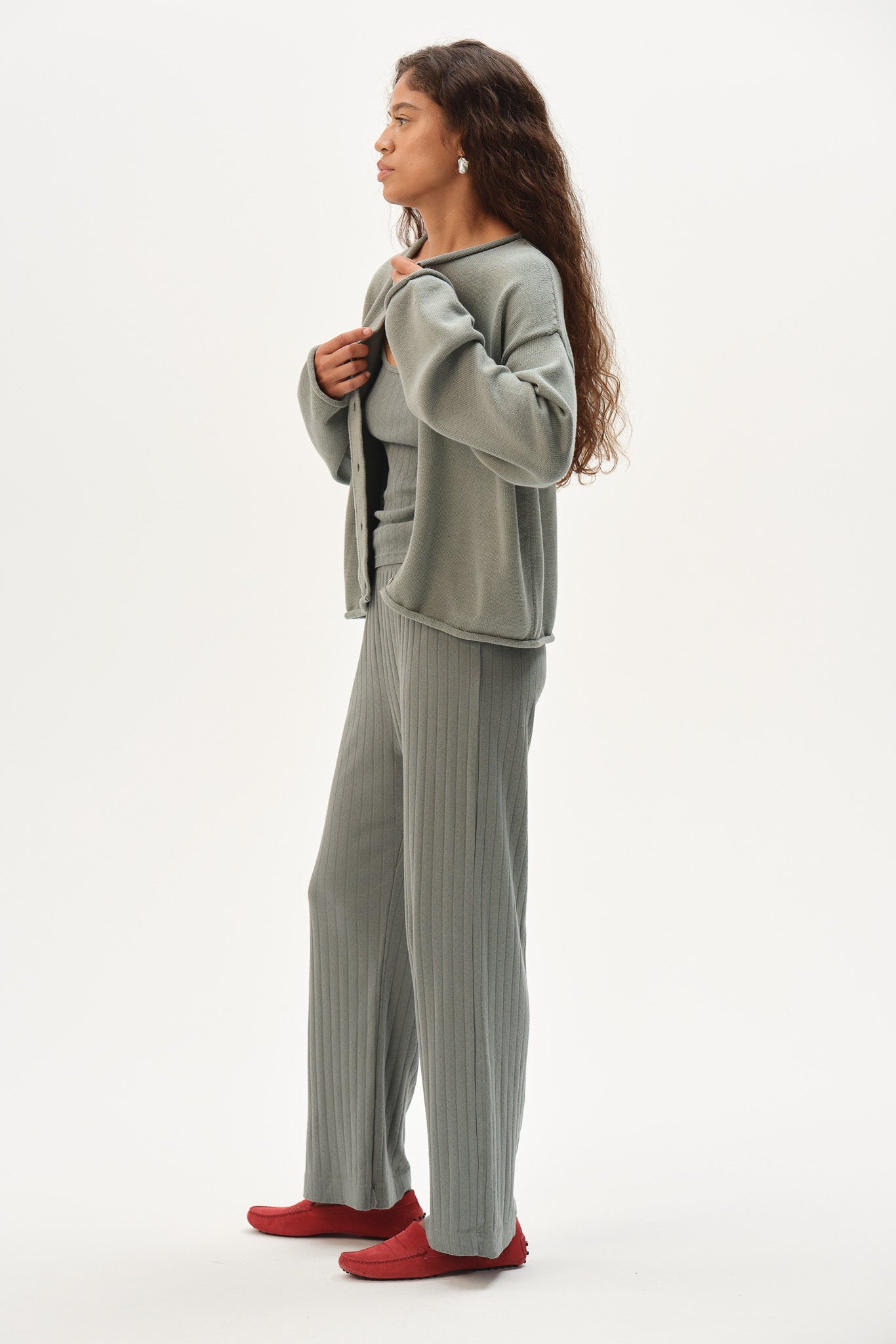 The Pointelle Simple Crop Pant