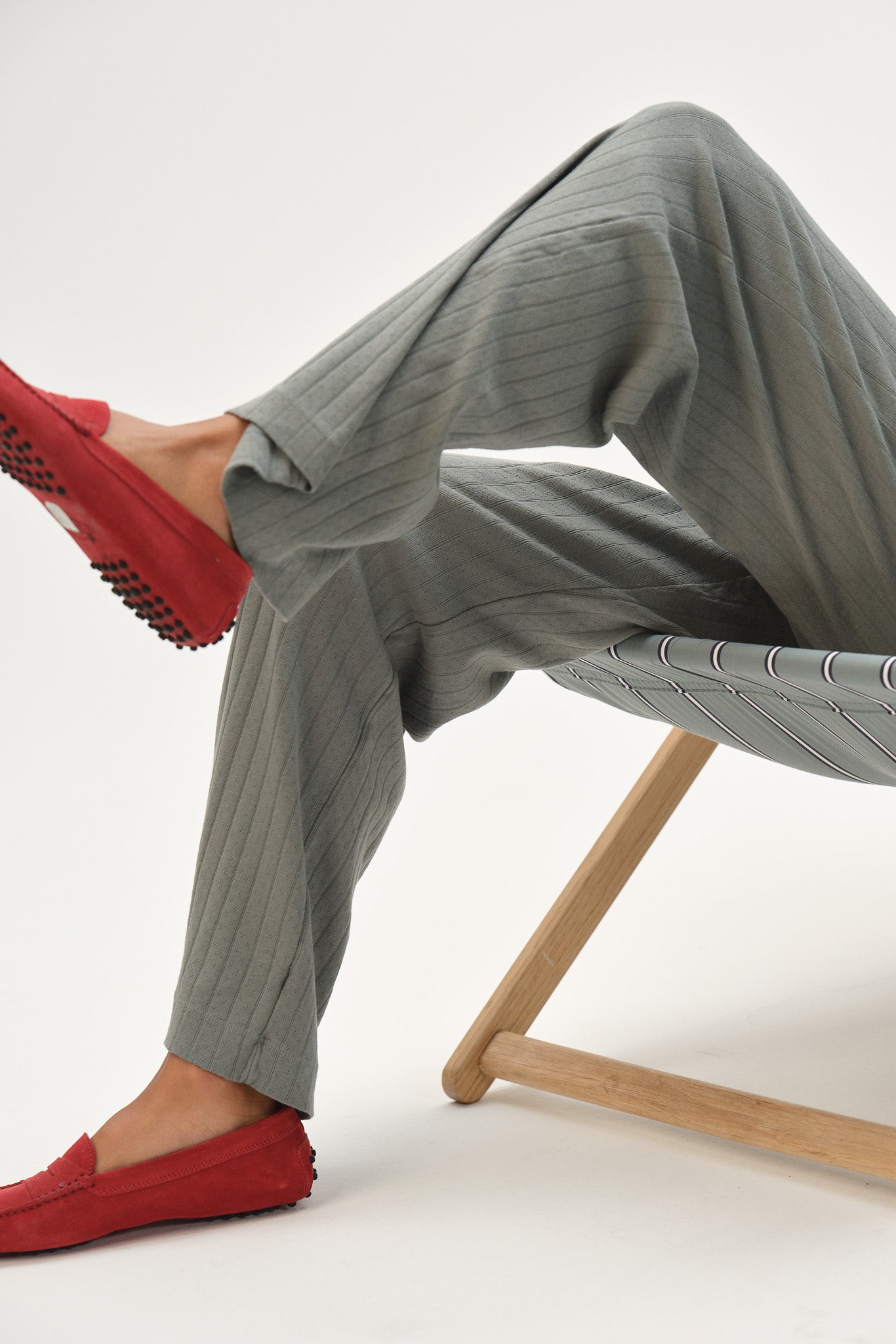 The Pointelle Simple Crop Pant