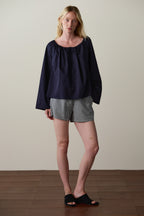The Pop Pinstripe Tie Top